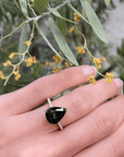 "HighWire Teardrop" 5.14ct Australian Sapphire Diamond Band Engagement Ring