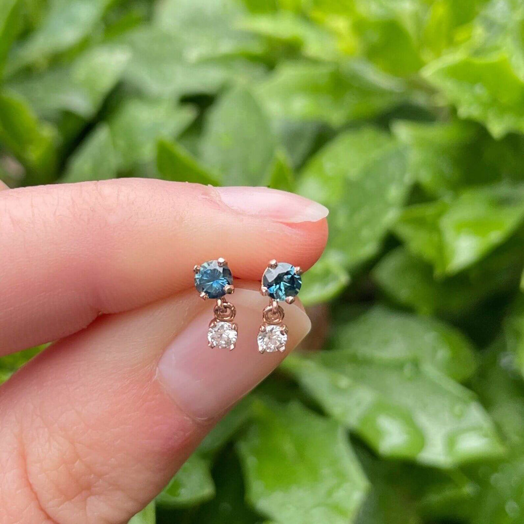 'Bijou' Australian sapphire & diamond earrings Earrings Jason Ree Design 