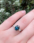 ‘Delta’ 2.06ct Teal Australian Sapphire ring Ring Jason Ree Design 
